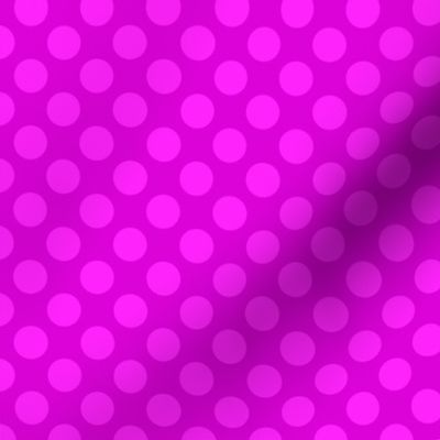 Neon bright pink polka dot pattern
