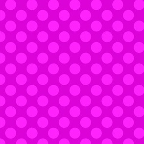 Neon bright pink polka dot pattern