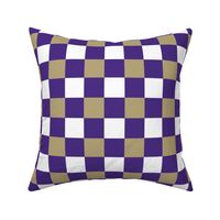 Medium Scale Team Spirit Football Checkerboard in Washington Huskies Purple and Gold