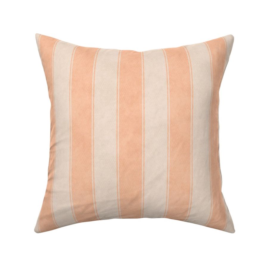 Windjammer Rustic Stripes Peach Fuzz and Queen Charlotte medium