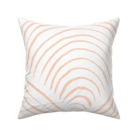 peach fuzz hand-drawn shell large - pantone color of the year 2024 - seashell coastal wallpaper and fabric