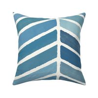 Watercolor Chevron Blue Williamsburg Large 