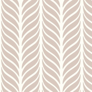 Winged Chevron Natural fefdf4 and Almond Peach d8c8bd
