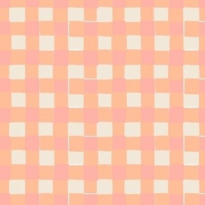 Pristine Peach Checkered