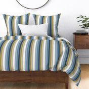 Modern Blue and Gold Stripes