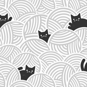 L - Yarn Cats Gray