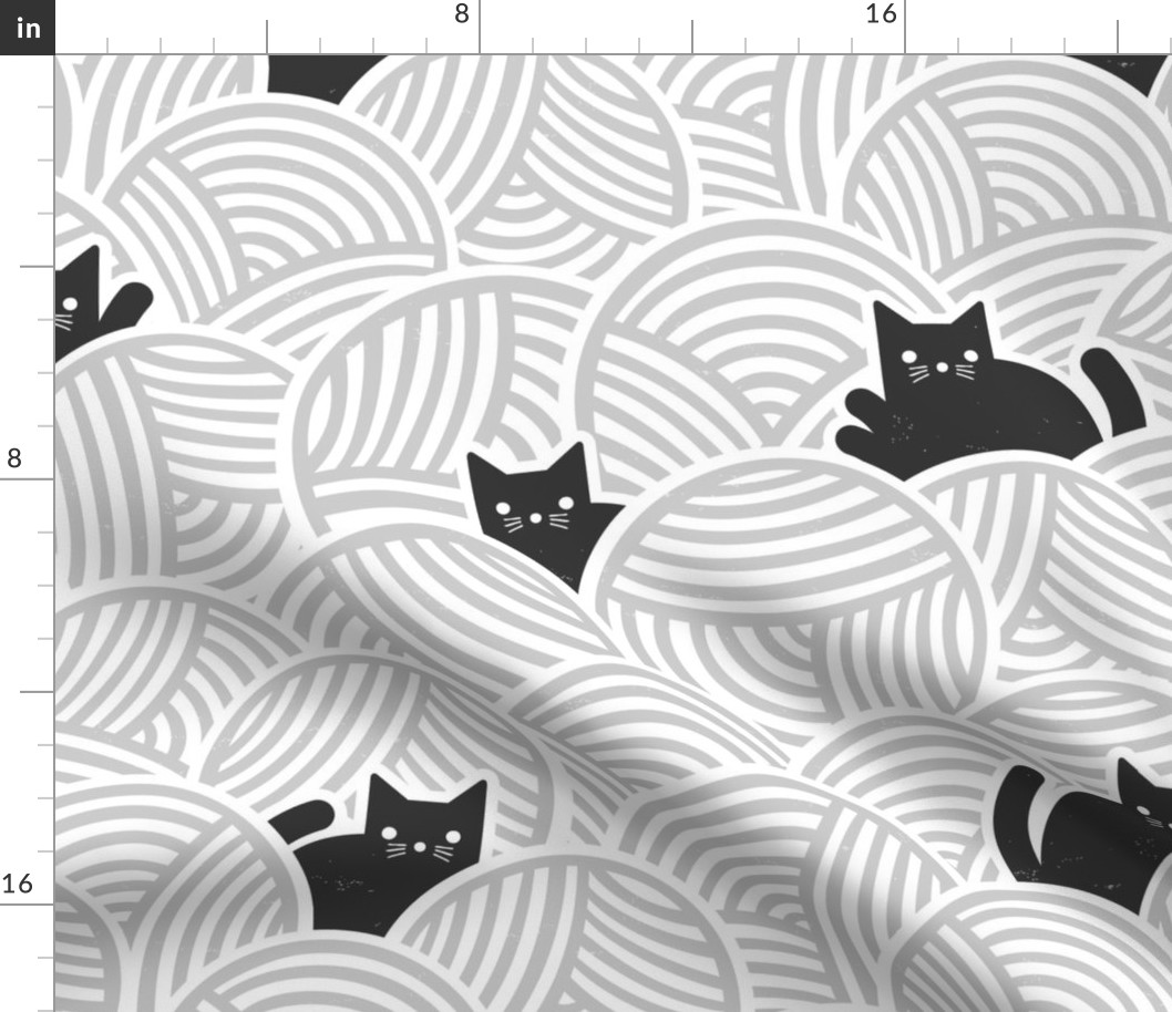 L - Yarn Cats Gray