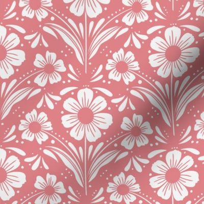 floral block print digital in peach (small)