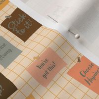 Pep notes coral chocolate // inspirational sticky notes with encouraging quotes for office, studio, classroom, schoolroom, homeschool room, teachers