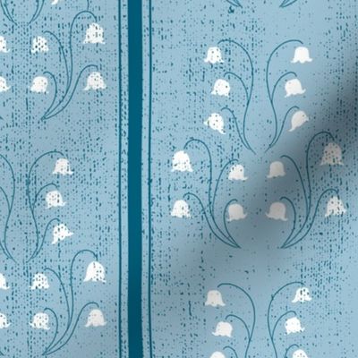 Cottagecore Lily of the Valley Pattern in Soothing Blues
