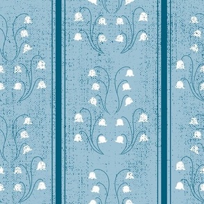 Cottagecore Lily of the Valley Pattern in Soothing Blues