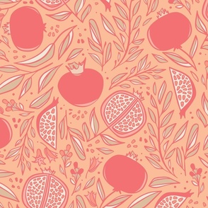 Pomegranate Play in Pantone Peach Fuzz