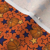 Small Scale Team Spirit Basketball with Stars in Phoenix Suns Purple and Orange
