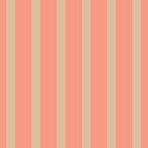 1 inch peach pink and tan vertical stripe -14