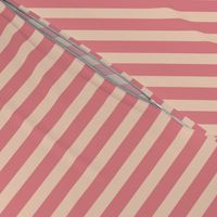 1 inch light peach, rose / raspberry sorbet pink vertical stripe -16