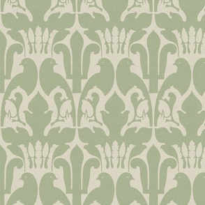 Voysey's "Syracuse" - ecru and soft green