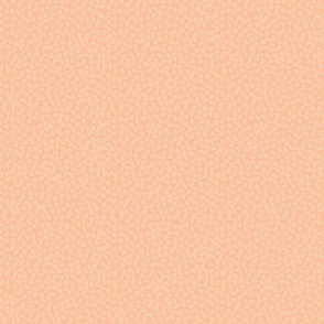 (S) Ditsy Leaves quilting blender | White on Pantone Peach Fuzz  | non directional | 6 inch