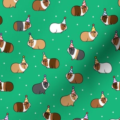 Party Guinea Pigs - Birthday Party Hats - green - LAD23