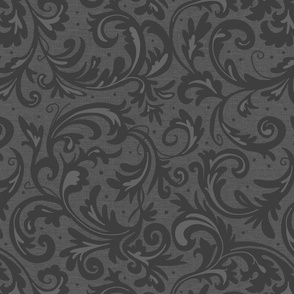 Charcoal scrolls wallpper