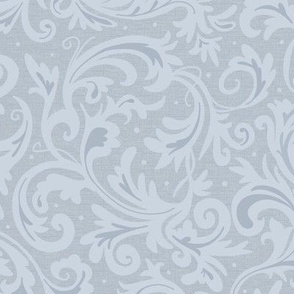 Cool muted Grey Scrolls