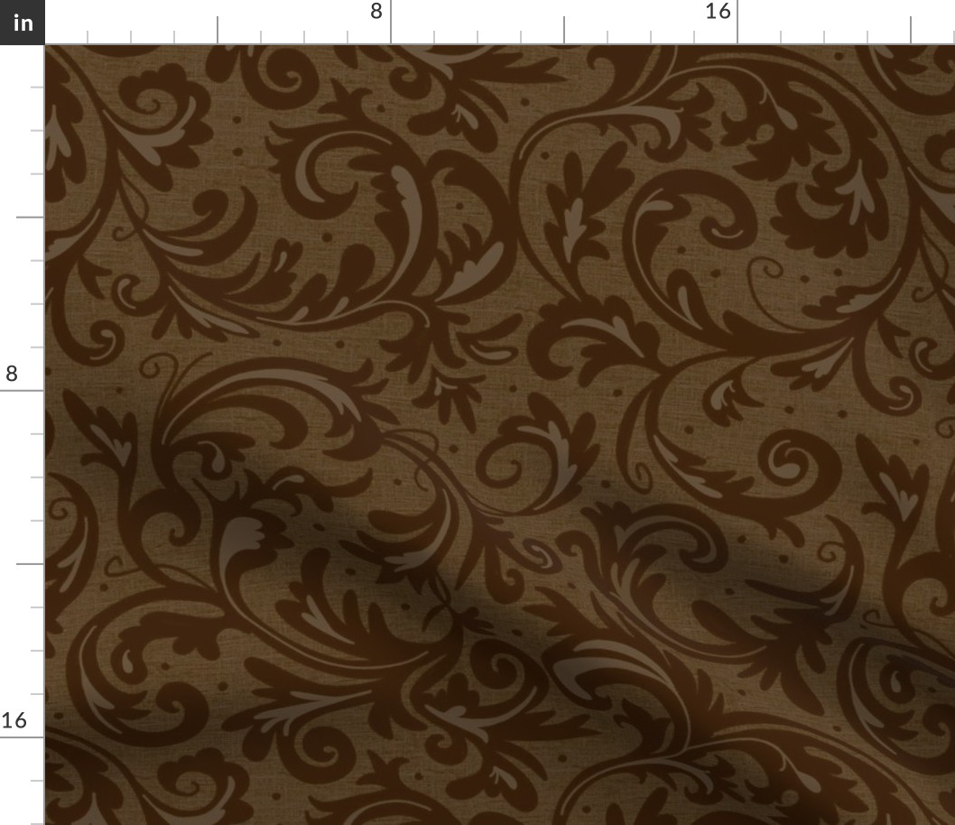 Saddle Brown Scroll