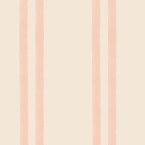 479 -  Large scale new classic French inspired ticking stripe in warm neutral apricot and peach - organic vertical stripe lines for kids apparel, leggings, tops, dresses and wallpaper, nursery wallpaper, cot sheets and accessories