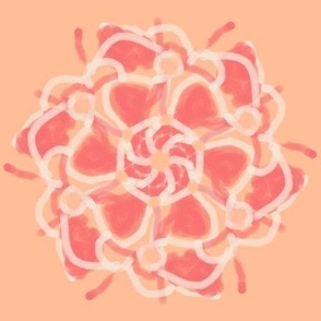 Romantic Peach Floral Art