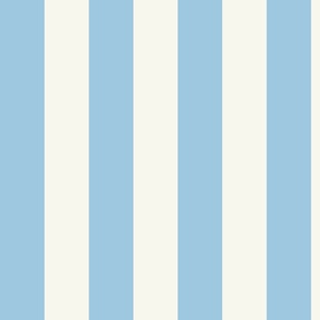 (M) Block Stripe Vertical Blue-Ecru