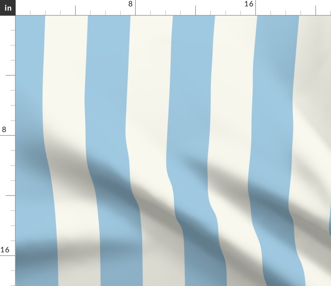 (M) Block Stripe Vertical Blue-Ecru