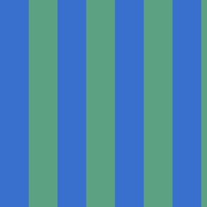 (M) Block Stripe Vertical Blue-Green