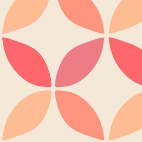 Retro geometric circles peach fuzz