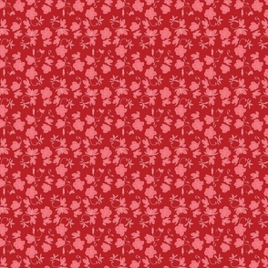 Red Scattered Blossom Ditsy