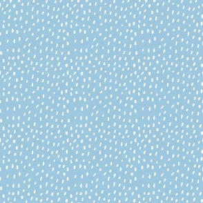 Aesthetic Background Discover Studio E Double Gauze Baby Love Baby Blue  with White Dots Fabric BTY…