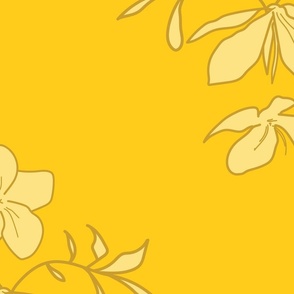 Sunshine Yellow Ornate Floral Print 