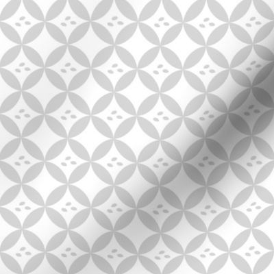 Medium Geo Stars white on light frey background with an origami feel