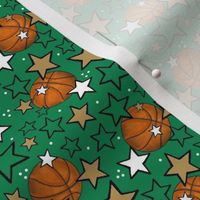 Small Scale Team Spirit Basketball with Stars in Boston Celtics Green and Gold