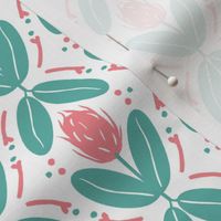 Medium Pink Dandi with historical pattern feel from William Morris 