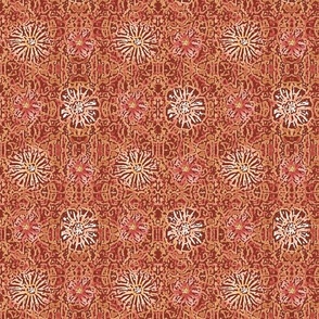 12" MEDIUM Terracotta Floral Batik