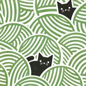 M - Yarn Cats Olive Green