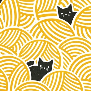 XL - Yarn Cats Yellow