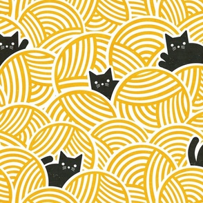 L - Yarn Cats Yellow