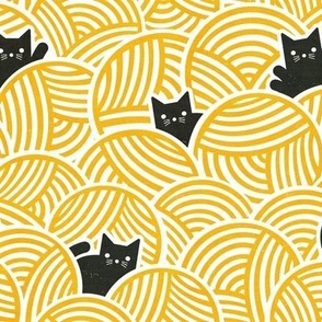 S - Yarn Cats Yellow