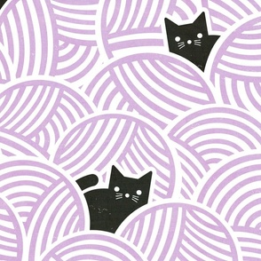 XL - Yarn Cats Purple