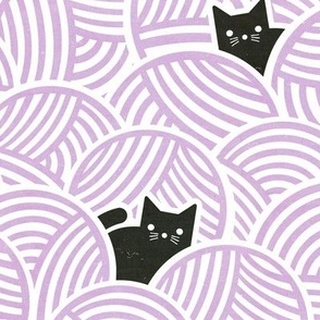 M - Yarn Cats Purple