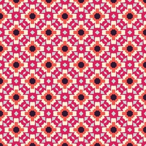 western  red flower pattern