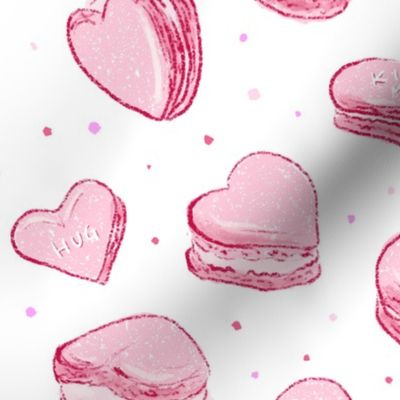 Pink Heart Macarons