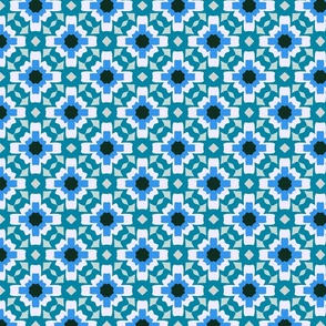 western Blue flower pattern