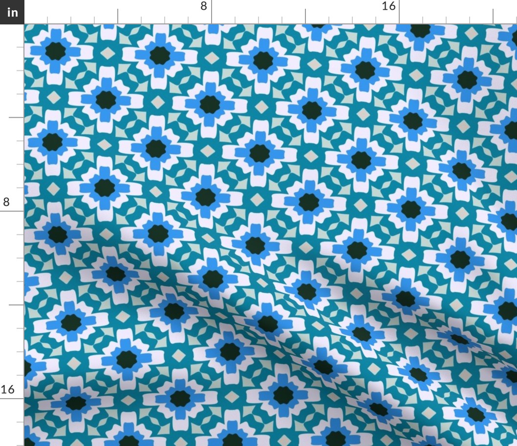 western Blue flower pattern