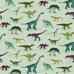 Dinosaur Prairie - soft blue (small)