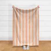 Peach fuzz and pristine cream vertical watercolor stripe for nursery